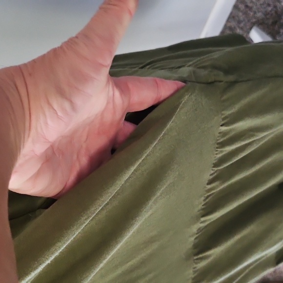 Time and Tru Olive Green Baby Doll Dress - Picture 8 of 15